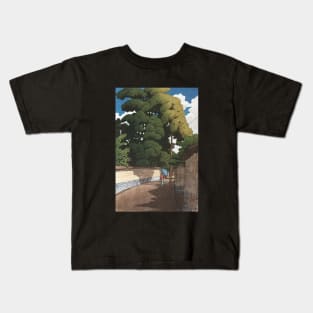 Shimohonda Machi at Kanazawa by Kawase Hasui Kids T-Shirt